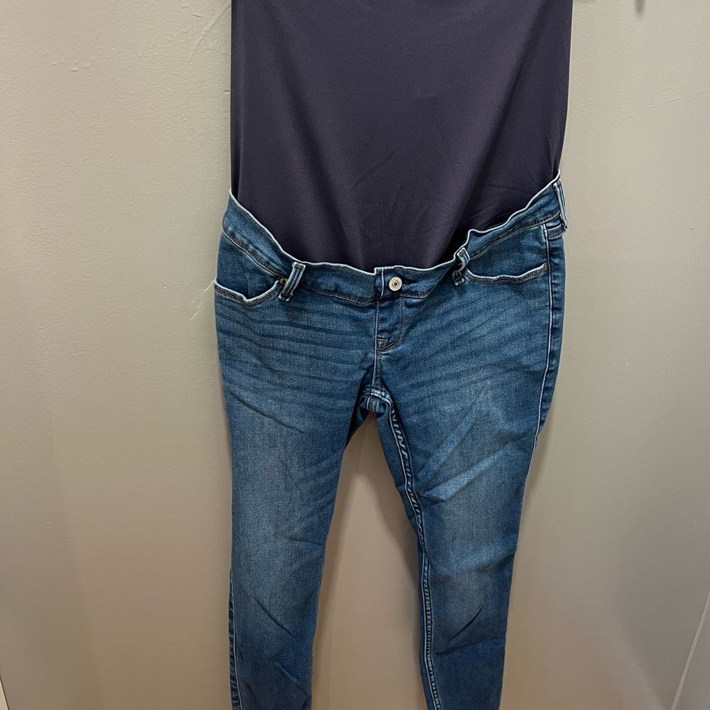 Abercrombie & Fitch Maternity Dark Blue Skinny Jeans